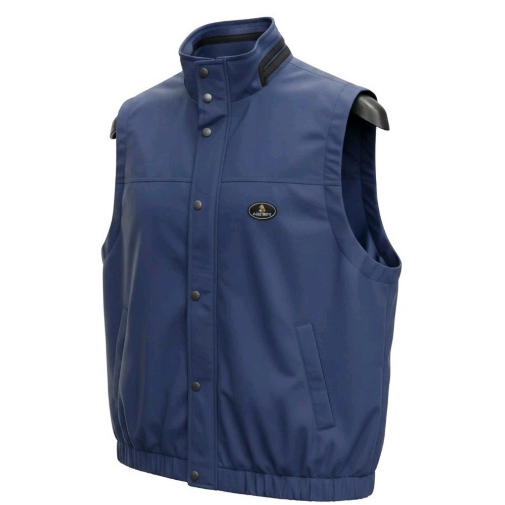 Ahead A2Z Authentic Eagle Ridge Golf Wind Vest Blue Full Zip Men's M